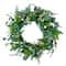24'' Green and White Eucalyptus Floral Spring Wreath